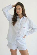 Xaden Monogram BF Blouse