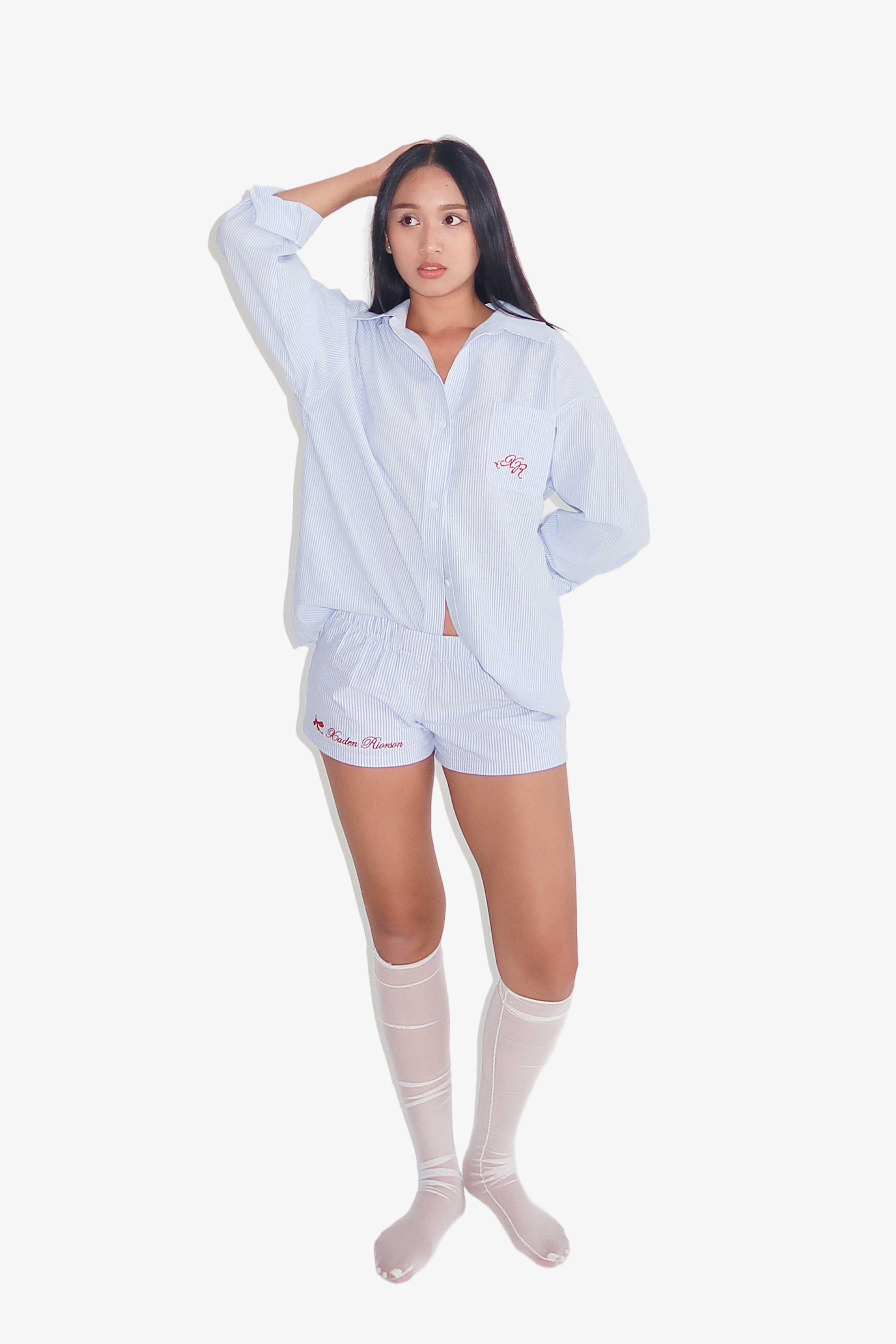 Xaden Monogram BF Blouse