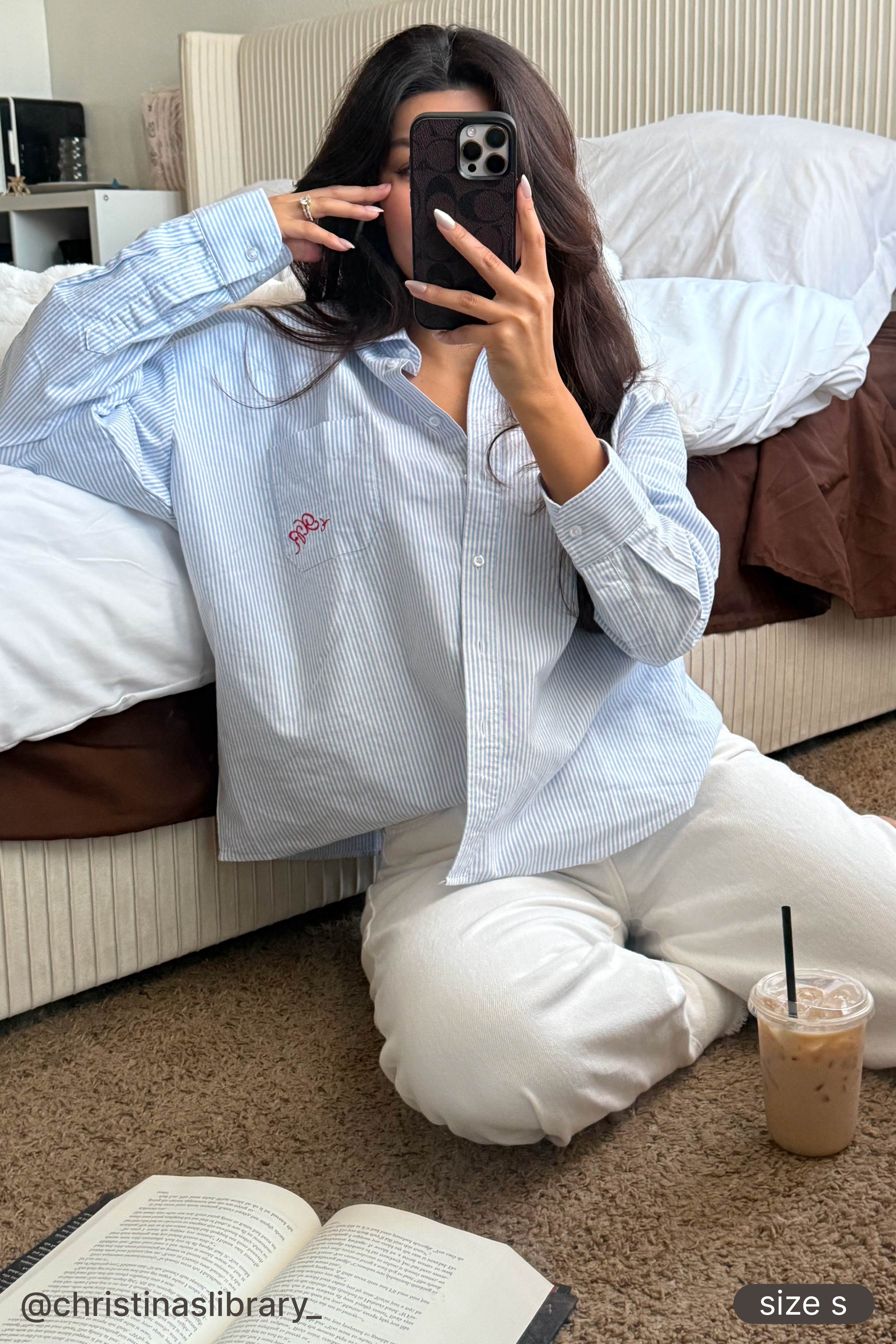 Xaden Monogram BF Blouse