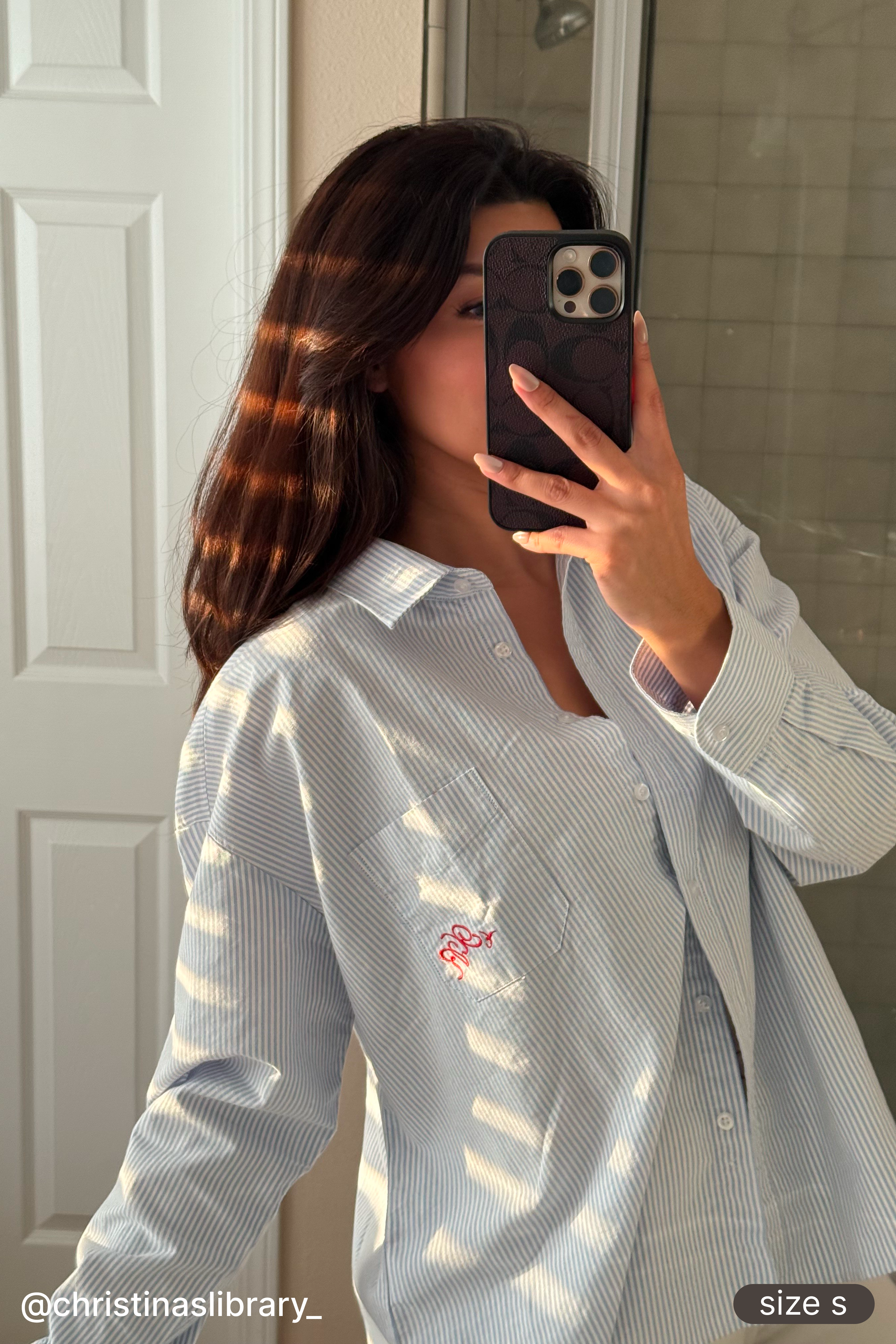 Xaden Monogram BF Blouse
