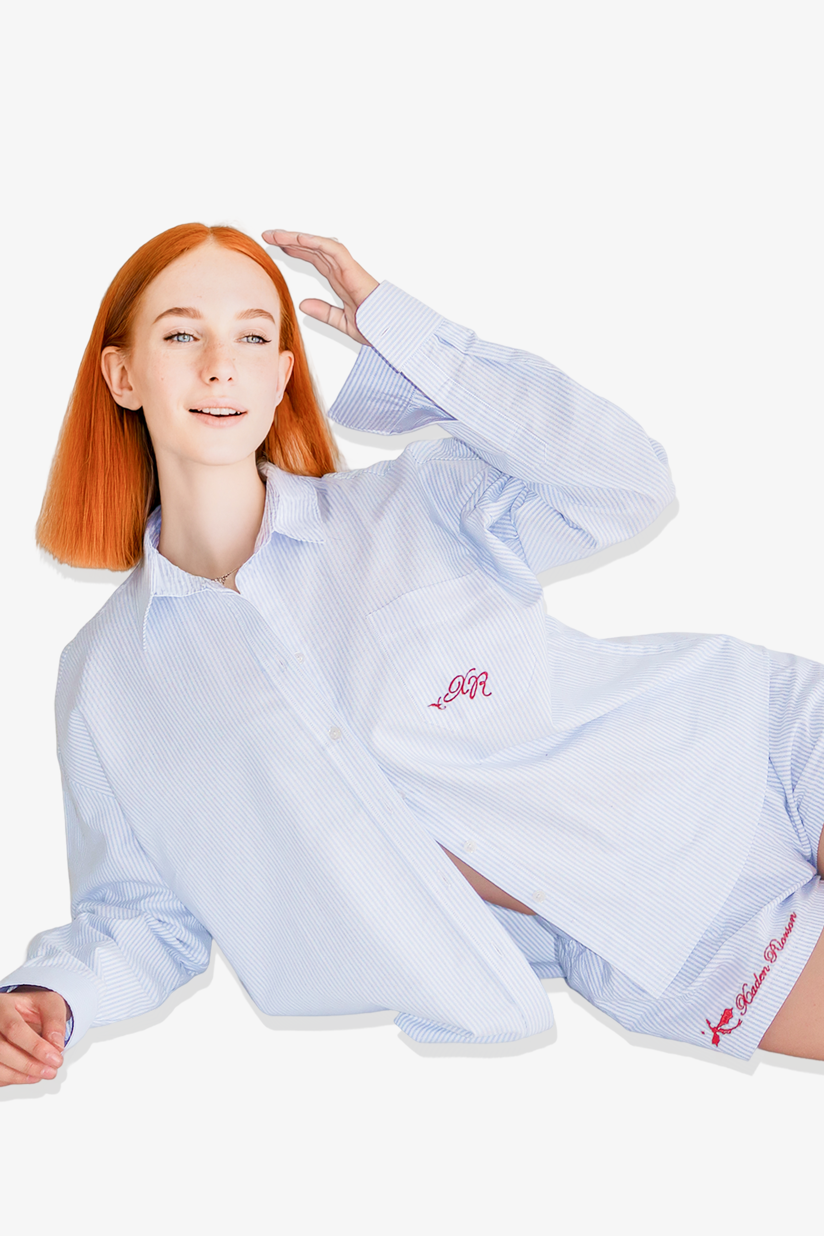 Xaden Monogram BF Blouse