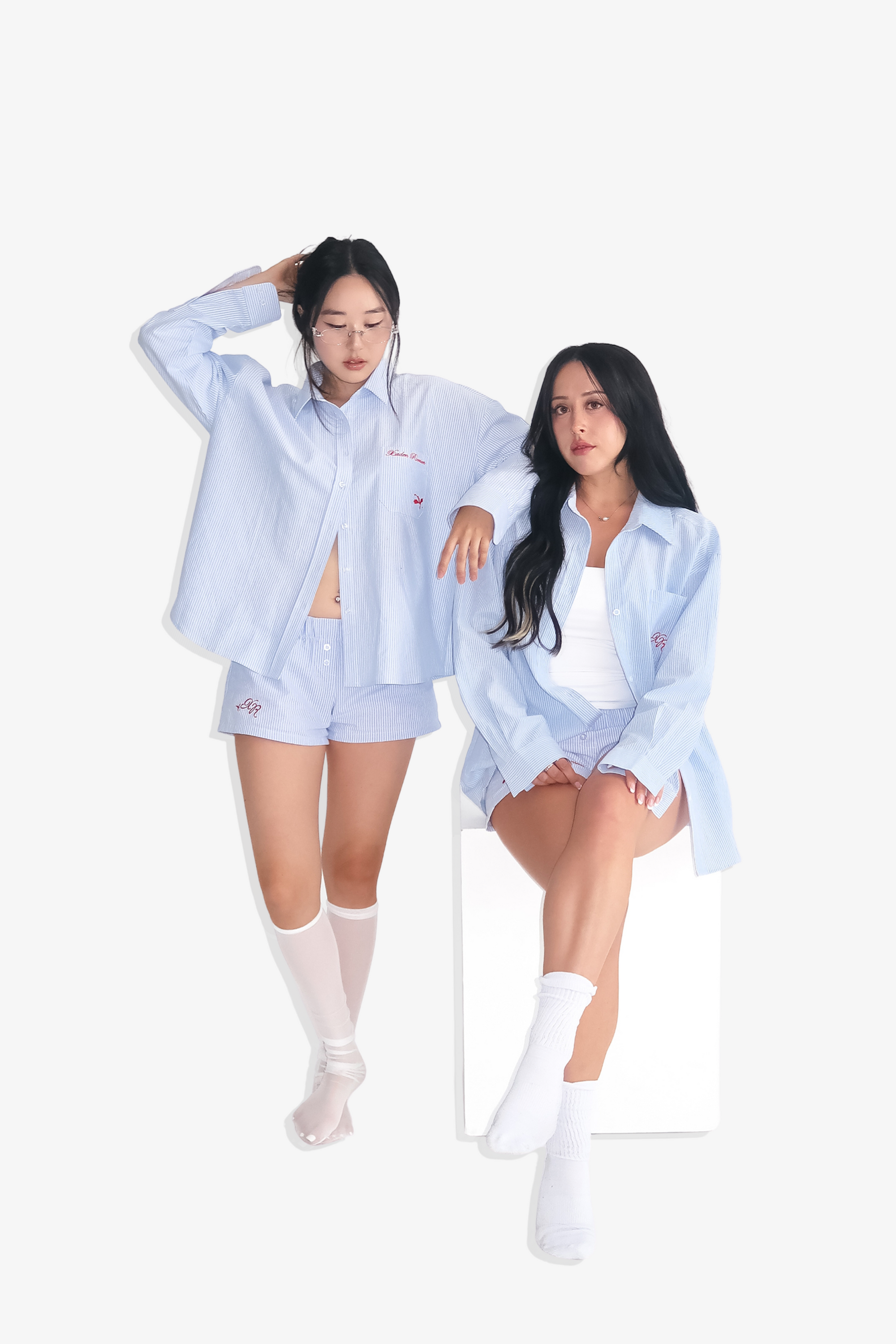 Xaden Monogram BF Blouse